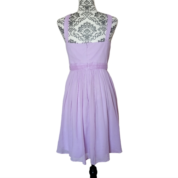 J. Crew Sinclair silk chiffon lavender halter dress size 4 - Picture 3 of 14